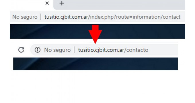 Módulo SEO de URLs por defecto del Opencart utilizando el instalador OCMOD idioma Español